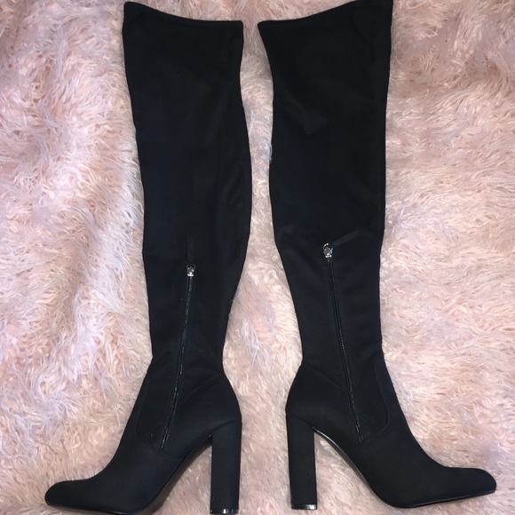 Steve Madden Floral Over The Knee Boots - Picture 2 of 3